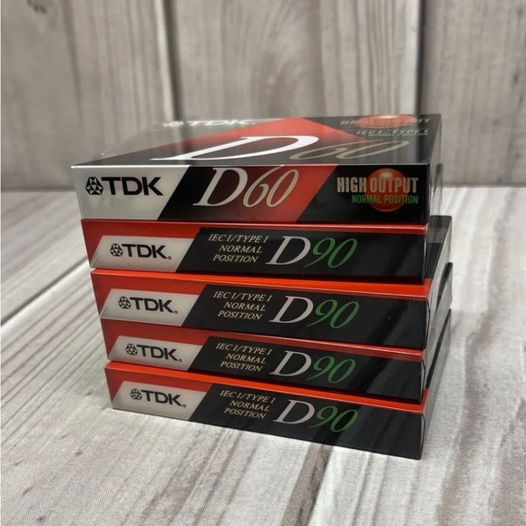 Lot of TDK D90 (4) D60 (1) High Output Blank Audio Cassette Tapes IECI TYPE l - Picture 3 of 4